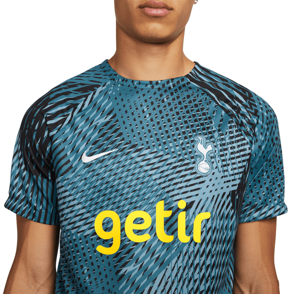 Tottenham hotspur pre-match training player version jersey soccer uniform  men's blue sportswear football shirt 2022