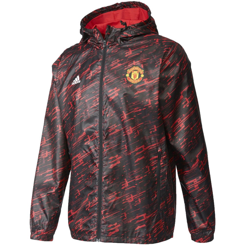 Manchester United Zip Up Jacket Men's adidas Red/Black Manchester