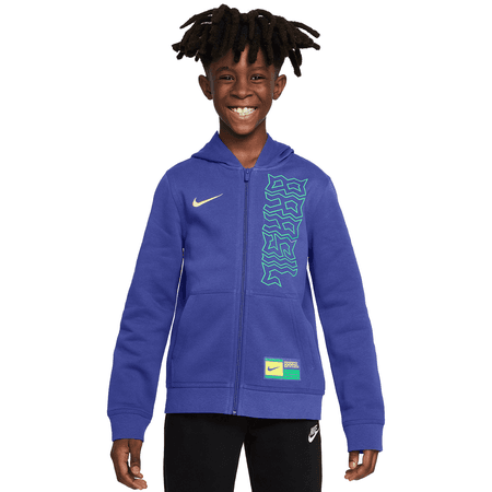 Nike Brazil 2022-23 Youth Full Zip Fleece Hoodie
