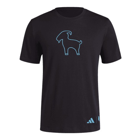 adidas Messi Camiseta de Manga Corta con Estampado de Cabra Simple para Hombres