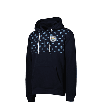Manchester City FC Youth Quarter Zip Pattern Hoodie