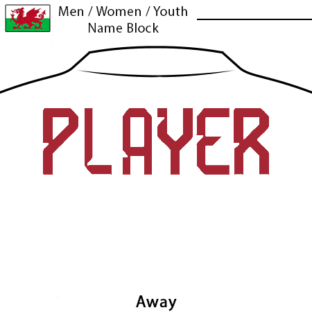 Wales 2022 Men/Women/Youth Name Block
