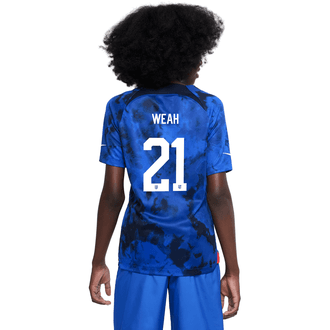 Nike Timothy Weah USA 2022-23 Youth Away Stadium Jersey