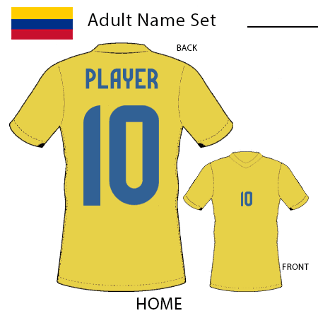 Colombia 2024 Adult Name Set