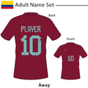 Colombia 2022 Adult Name Set