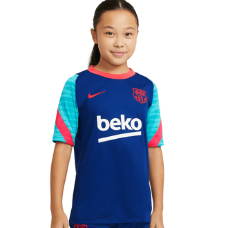 Nike 2021-22 Barcelona Youth Strike Short Sleeve Top