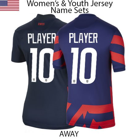 USA 2020 & 2021 Womens and Youth Jersey Set (8in Number)