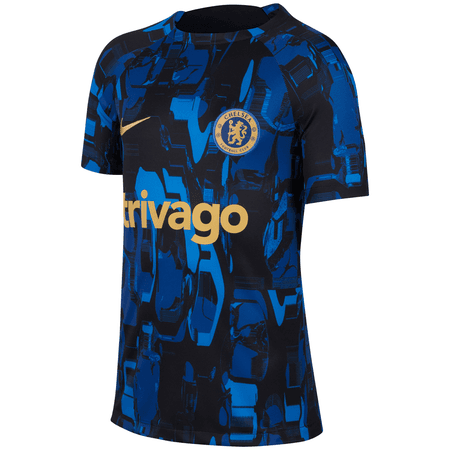 Nike Chelsea FC Youth Short Sleeve Academy Pro Pre-Match Top