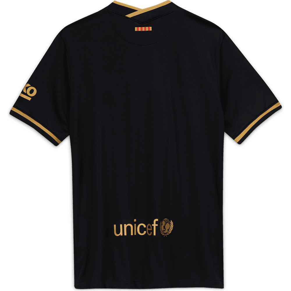 Youth Nike Black/Gold Barcelona 2020/21 Away Kit