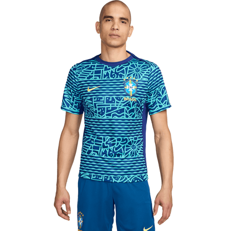 Nike Brazil Mens Short Sleeve Academy Pro Pre-Match Top