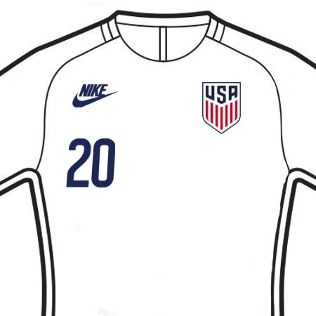 United States 2020 Mens Front Number