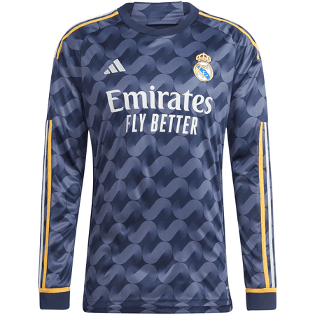 adidas Real Madrid 2023-24 Mens Away Stadium Long Sleeve Jersey