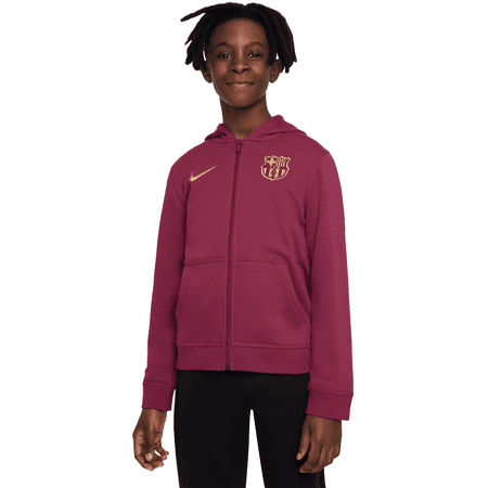 Nike FC Barcelona 2023-24 Youth Full Zip Club Hoodie