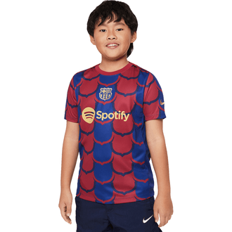 Nike FC Barcelona 2023-24 Youth Short Sleeve Academy Pro Pre-Match Top 