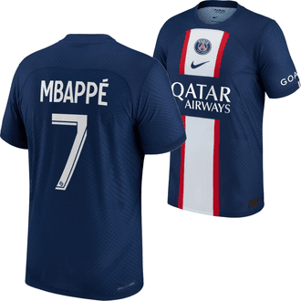 Nike PSG Kylian Mbappé 2022-23 Jersey Local Auténtica para hombres