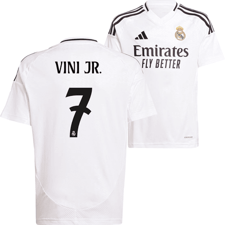 adidas Real Madrid 2024-25 Youth Home Stadium Vini Jr. Jersey