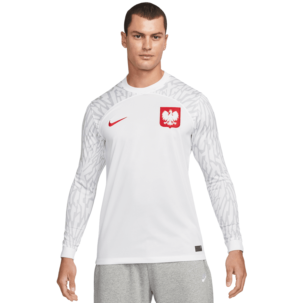 Nike Poland 2022-23 Men's Long Sleeve Home Stadium Jersey
