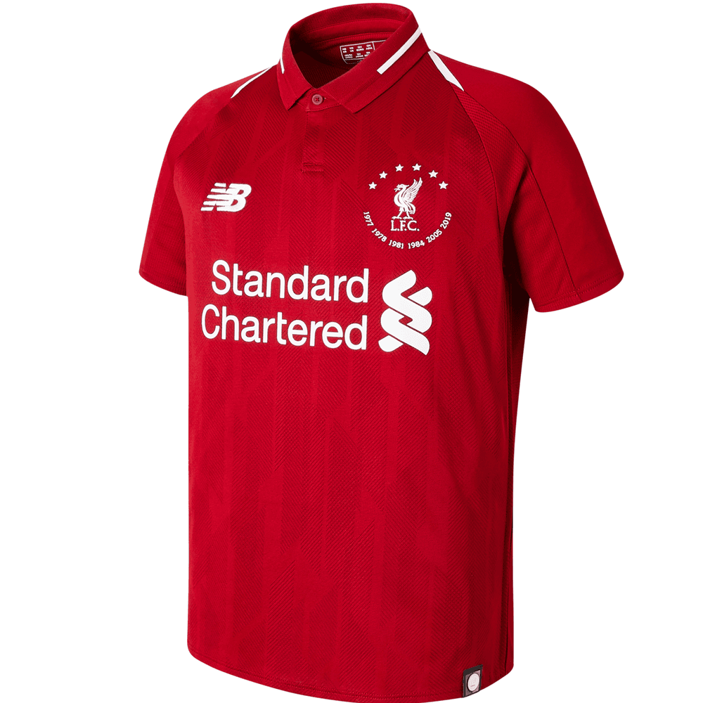 Liverpool FC Adults UCL 6 Stars t-Shirt LFC Official 