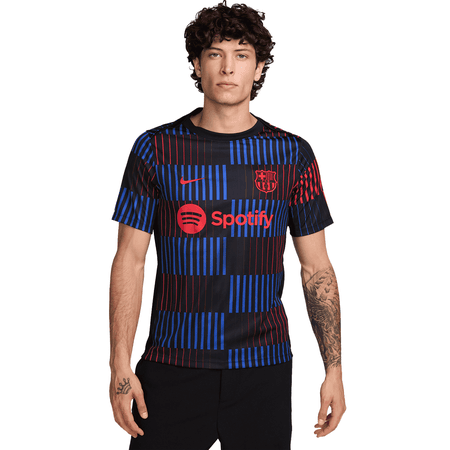 Nike FC Barcelona Mens Short Sleeve Academy Pro Pre-Match Top