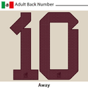 Mexico 2022 Adult Back Number