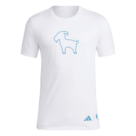 adidas Messi Camiseta de Manga Corta con Estampado de Cabra Simple para Hombres
