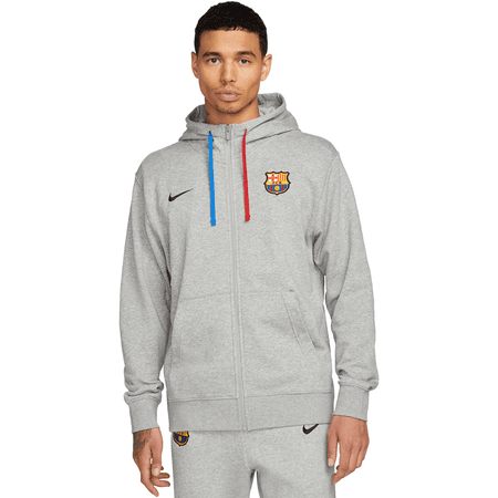 Nike FC Barcelona Mens Full Zip Club Fleece Hoodie