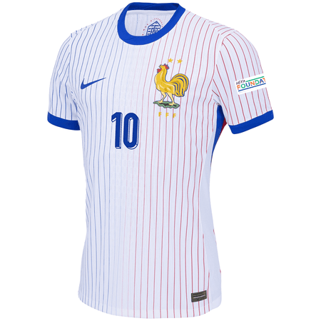 Nike France Mens Away Authentic Match Mbappe Jersey - EURO 2024