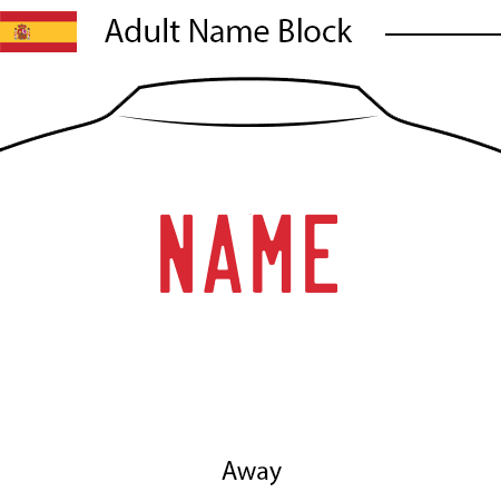 Spain 2020 Adult Name Block