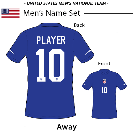 USA Mens National Team 2022 Adult Name Set