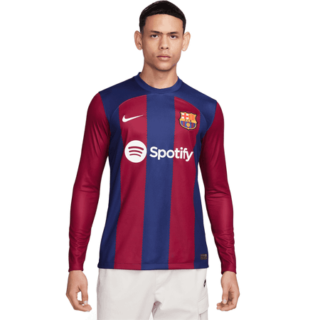 Nike FC Barcelona 2023-24 Mens Long Sleeve Home Stadium Jersey