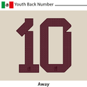 Mexico 2022 Youth/Women Back Number