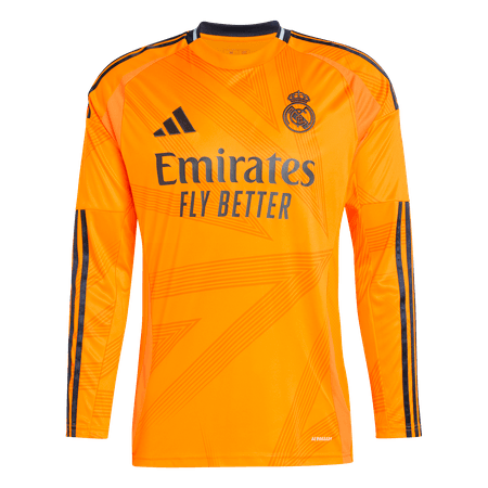 adidas Real Madrid 2024-25 Mens Long Sleeve Away Stadium Jersey