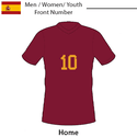 Spain 2022 Men/women/Youth Front Number