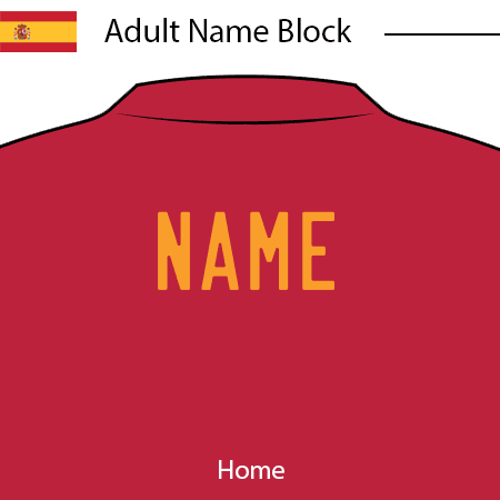 Spain 2020 Adult Name Block