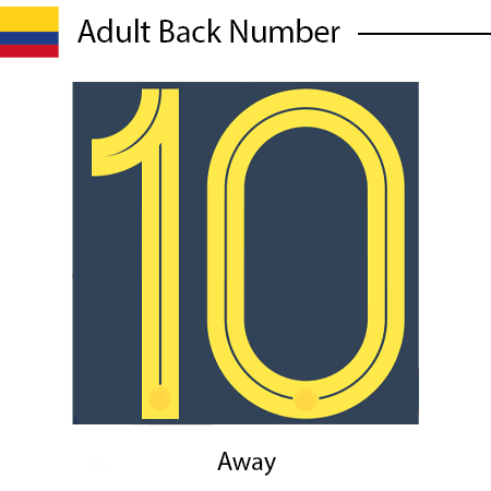 Colombia 2020 Adult Back Numbers