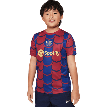Nike FC Barcelona 2023-24 Camiseta Academy Pro de Pre-Partido de Manga Corta para Niños