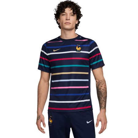 Nike France Mens Short Sleeve Home Academy Pro Pre-Match Top