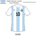 Argentina 2022 Adult/Women/Youth Front Number