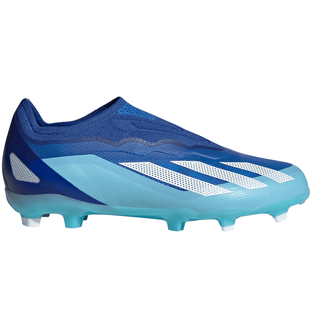 Adidas x Crazyfast.3 Laceless FG Firm Ground Soccer Cleats Royal/White / 11.5
