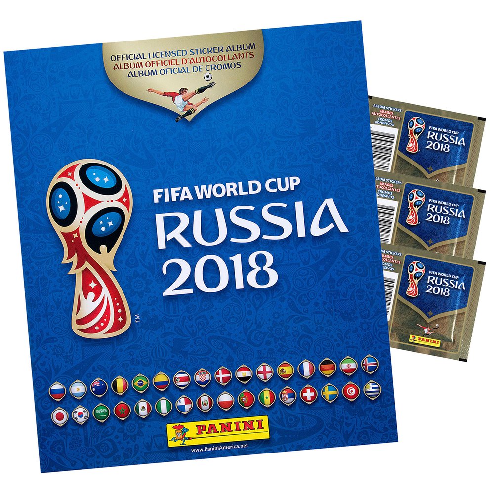 Panini Etiqueta Engomada de la Copa del Mundo FIFA carretera a Rusia 2018 50 paquetes sueltos