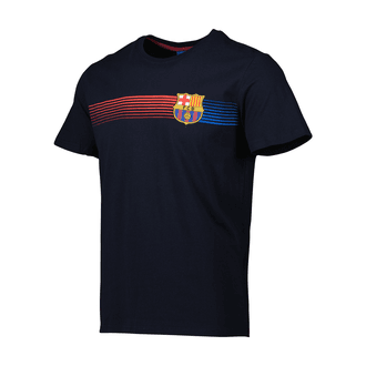 FC Barcelona Youth Short Sleeve Retro Striped Tee