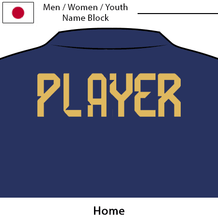 Japan 2022 Men/Women/Youth Name Block
