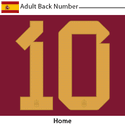 Spain 2022 Adult Back Number