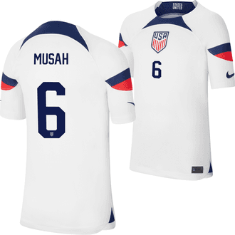 Nike Yunus Musah USA 2022-23 Youth Home Stadium Jersey