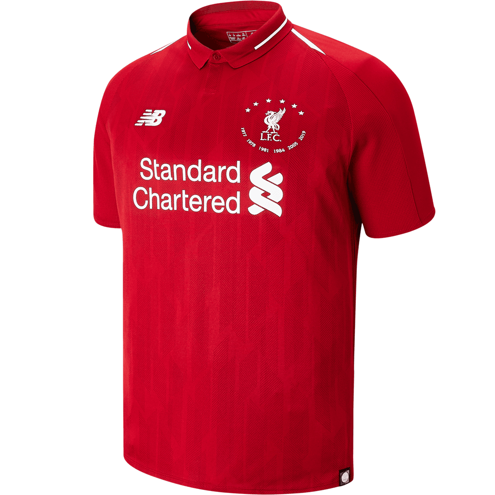 New Balance Liverpool 2018-19 UCL 6-Star Men's Red Home ...