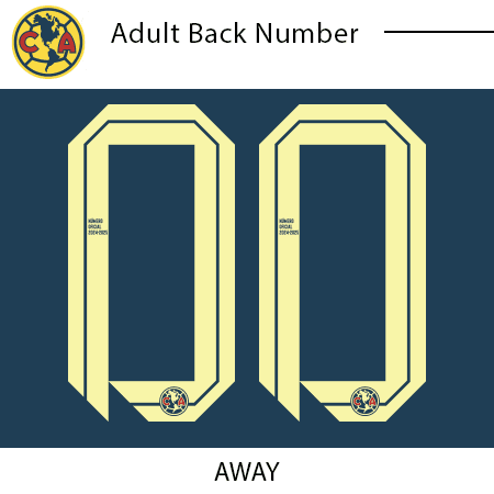 Club America 24-25 Adult Back Number