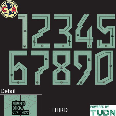 Club America 21-22 Youth Back Number