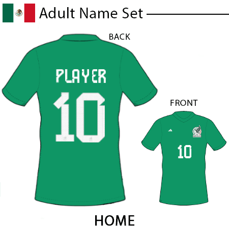 Mexico 2022 Adult Name Set