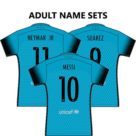 FC Barcelona 2016 Adult Name Set Patch