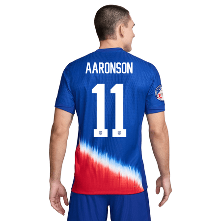 Nike USA 2024 Mens Away Authentic Match Aaronson Jersey